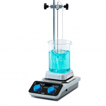 Agitator magnetic cu incalzire AREC 4 Digital cu sonda de temperatura Pt100, tija de sustinere si clema de fixare