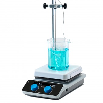 Agitator magnetic cu incalzire digital AREC 7 Digital, cu sonda de temperatura Pt100, tija de sustinere si clema de fixare