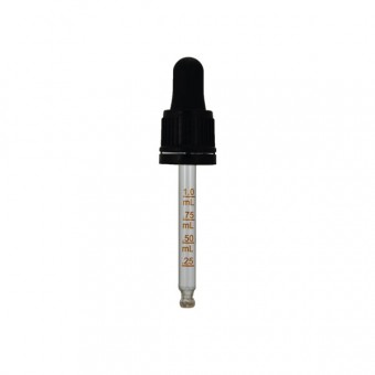 CAPAC GRADAT NEGRU DIN18 CU PIPETA - 100 ML