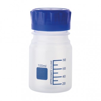 STICLA LABORATOR DIN PLASTIC GAT LARG GL45 - 100 ML 